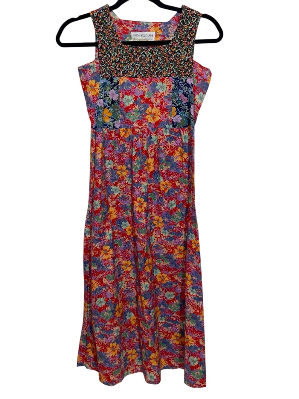 Vintage Bloomingdales Dress Girls Youth Young East Sider Patchwork Boho 60s 70s